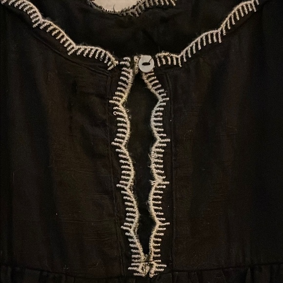 Black Floral Embroidered Mini Dress - Picture 5 of 5